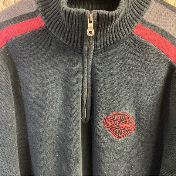 Harley Davidson Quarter Zip Sweater Size XL - Picture 4 of 8